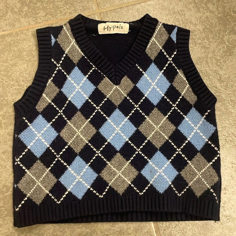 Blue sweater vest